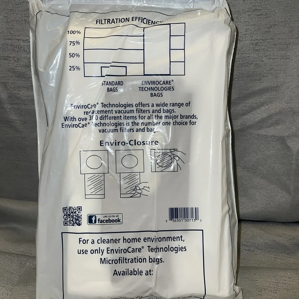 EnviroCare Micro Filtration Vacuum Cleaner Bags for Oreck Type CC/XL Lot Of 2